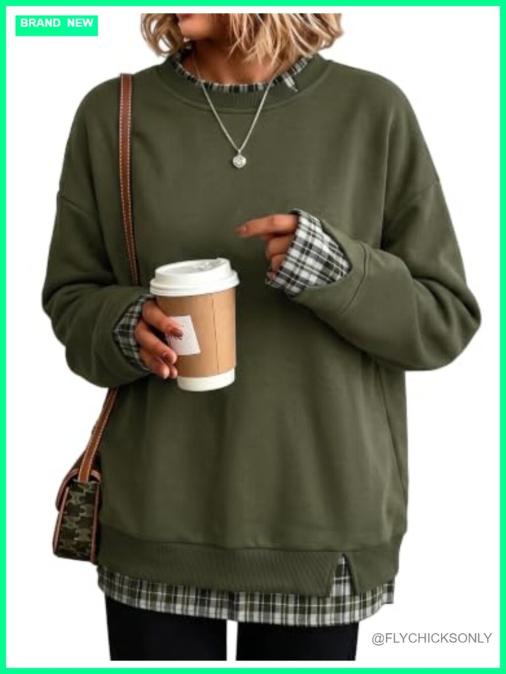 Womens Casual Sweatshirt Long Sleeve Crew Neck Pullover Tunic Top